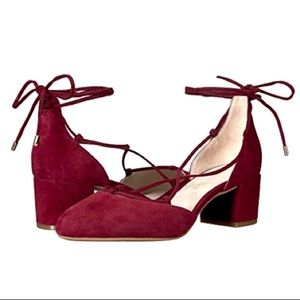 Kenneth Cole Leather Ankle Pump (burgundy)
